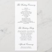 Roos Gouden Bloemenkrans Tuin Trouwprogramma's Programmakaart (Achterkant)