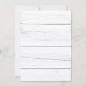 Roos gouden bloemenrustiek wit houten Vrijgezellen Kaart (Achterkant)