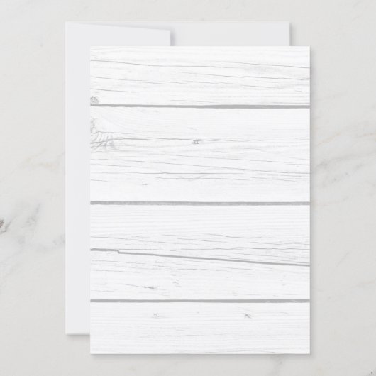 Roos gouden bloemenrustiek wit houten Vrijgezellen Kaart (Achterkant)