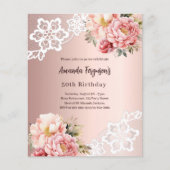 Roos gouden bloemstukken kant 50e verjaardagsuitno (Voorkant)