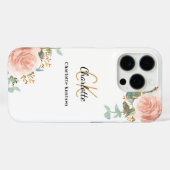 Roos gouden bloemstukken monogram elegant Case-Mate iPhone case (Achterkant (horizontaal))