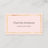 Roos gouden blos foto moderne QR code Visitekaartje (Voorkant)