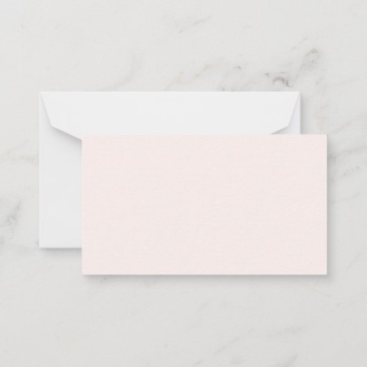 Roos gouden blozen baby shower bedankt notitiekaartje (Achterkant)