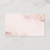 Roos gouden blozen baby shower dank u klein informatiekaartje (Achterkant)