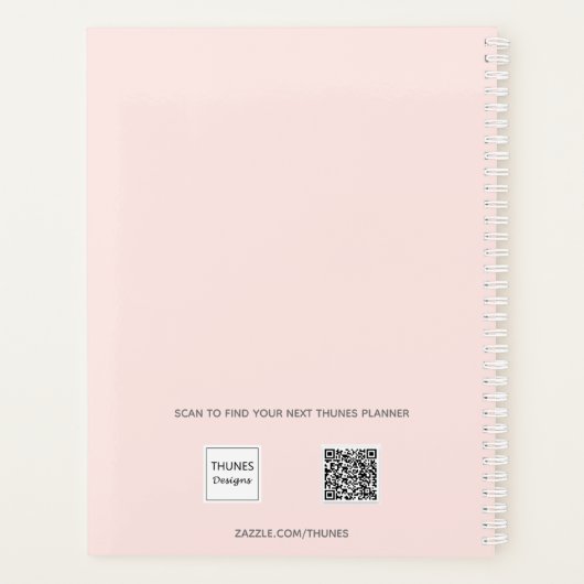 Roos gouden blush foto afspraken planner (Achterkant)