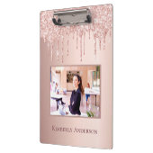 Roos gouden blush foto naam druipt klembord (Links)