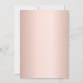 Roos gouden blush roze bloemen kruis Eerste Commun Kaart (Achterkant)