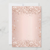 Roos gouden blush roze confetti verjaardag kaart (Achterkant)