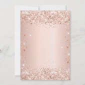 Roos gouden blush roze luxe verjaardag kaart (Achterkant)