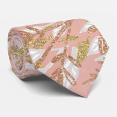 Roos Gouden Blush Roze Waterverf Stropdas (Opgerold)