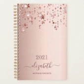 Roos gouden blush sterren naam planner (Voorkant)