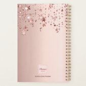 Roos gouden blush sterren naam planner (Achterkant)