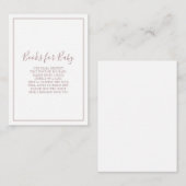 Roos gouden boeken voor Baby Insert Informatiekaartje (Voorkant / Achterkant)