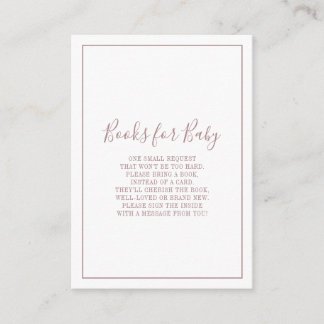 Roos gouden boeken voor Baby Insert Informatiekaartje