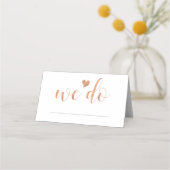 Roos gouden Boho trouwplaats kaarten Plaatskaartje (Voorkant)