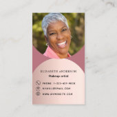 Roos gouden boog foto Qr code logo social media Visitekaartje (Achterkant)