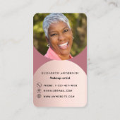 Roos gouden boog foto Qr code logo social media Visitekaartje (Achterkant)