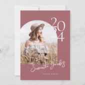 Roos gouden boog modern minimalistisch foto Afstud Kaart (Voorkant)