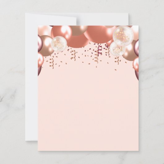 Roos gouden bordeaux ballonnen afstudeerfeest (Achterkant)