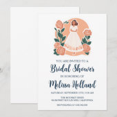 roos gouden botanische moderne vrijgezellenfeest kaart (Voorkant / Achterkant)