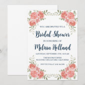 roos gouden botanische moderne vrijgezellenfeest kaart (Voorkant / Achterkant)