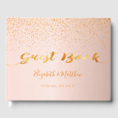 Roos gouden briesse bruiloft gastenboek (Voorkant)