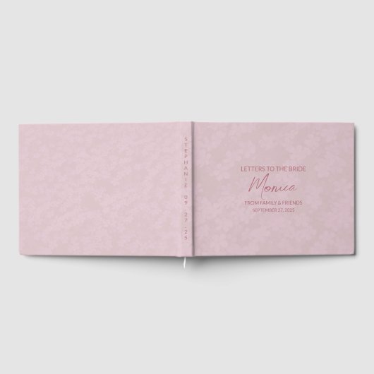 Roos gouden brieven aan de bruid Keepsake Notitieb Gastenboek (Volledig)