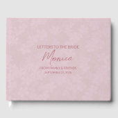 Roos gouden brieven aan de bruid Keepsake Notitieb Gastenboek (Voorkant)