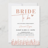 Roos gouden bruids Vrijgezellenfeest, bruid om te  Kaart (Voorkant)