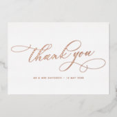 roos gouden bruiloft bedankt je kaart (Voorkant)