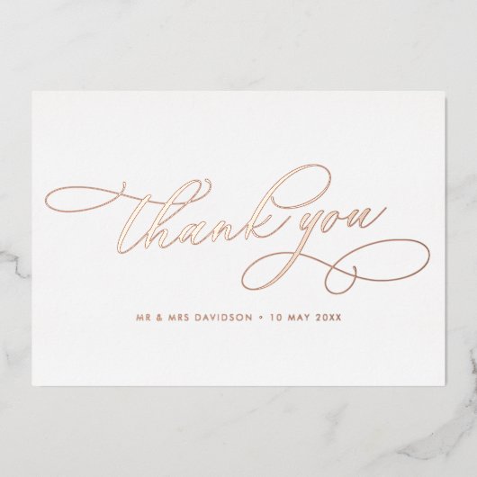 roos gouden bruiloft bedankt je kaart (Voorkant)