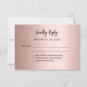 Roos gouden bruiloft reactie RSVP kaart (Voorkant)