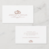 Roos gouden bruiloft Ring juwelen Visitekaartje (Voorkant / Achterkant)