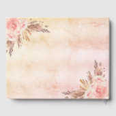 Roos gouden bruine roze boho gastenboek (Achterkant)