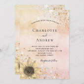 Roos gouden bruinkool en zgn. zonnebloem kaart (Voorkant / Achterkant)