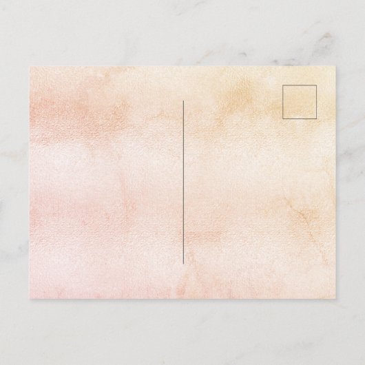 Roos gouden bruinkool en zgn. zonnebloem uitnodiging briefkaart (Achterkant)