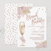 Roos Gouden Brunch Bubbly Boho Rozen Vrijgezellenf Kaart (Voorkant / Achterkant)