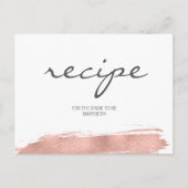 Roos Gouden Brushstroke Vrijgezellenfeest Recept K Briefkaart (Voorkant)