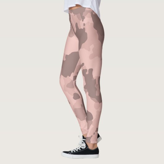 Roos Gouden Camouflage Camo Patroon Militair Leggings (Links)