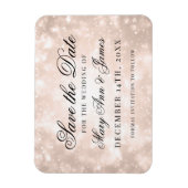 Roos gouden champagne bokeh elegant bewaar de datu magneet (Verticaal)