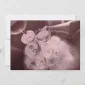 Roos Gouden Champagne Brunch & Bubbly Handschrift Kaart (Achterkant)