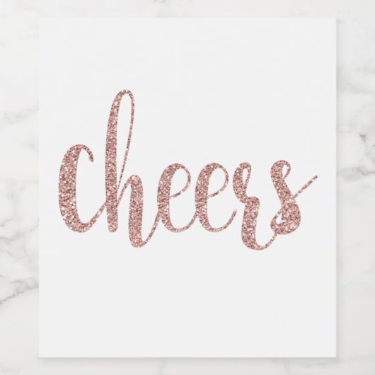 Roos gouden cheers wijn/mousserende wijn label, gl wijn etiket (Enkel label)