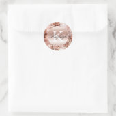 Roos gouden cheeta monogram ronde sticker (Tas)
