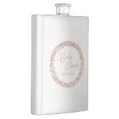 Roos gouden cirkel Lijst bruiloft bruidsmeisje Heupfles (Rechts)