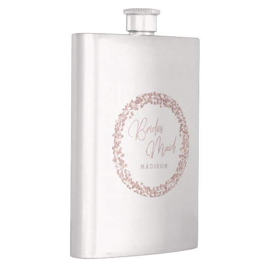 Roos gouden cirkel Lijst bruiloft bruidsmeisje Heupfles (Rechts)