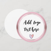 Roos gouden cirkel ringen rand glitter aangepaste kaart (Voorkant / Achterkant)