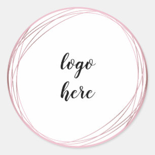 Roos gouden cirkel ringen rand glitter Custom Ronde Sticker