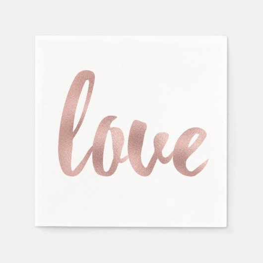 Roos gouden cocktailservetten servet (Voorkant)