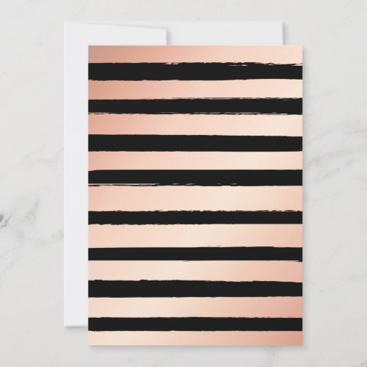 Roos gouden confetti 13e verjaardag uitnodiging (Achterkant)