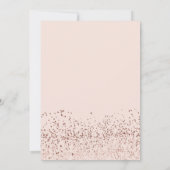 Roos gouden confetti blush roze lesbische bruiloft kaart (Achterkant)